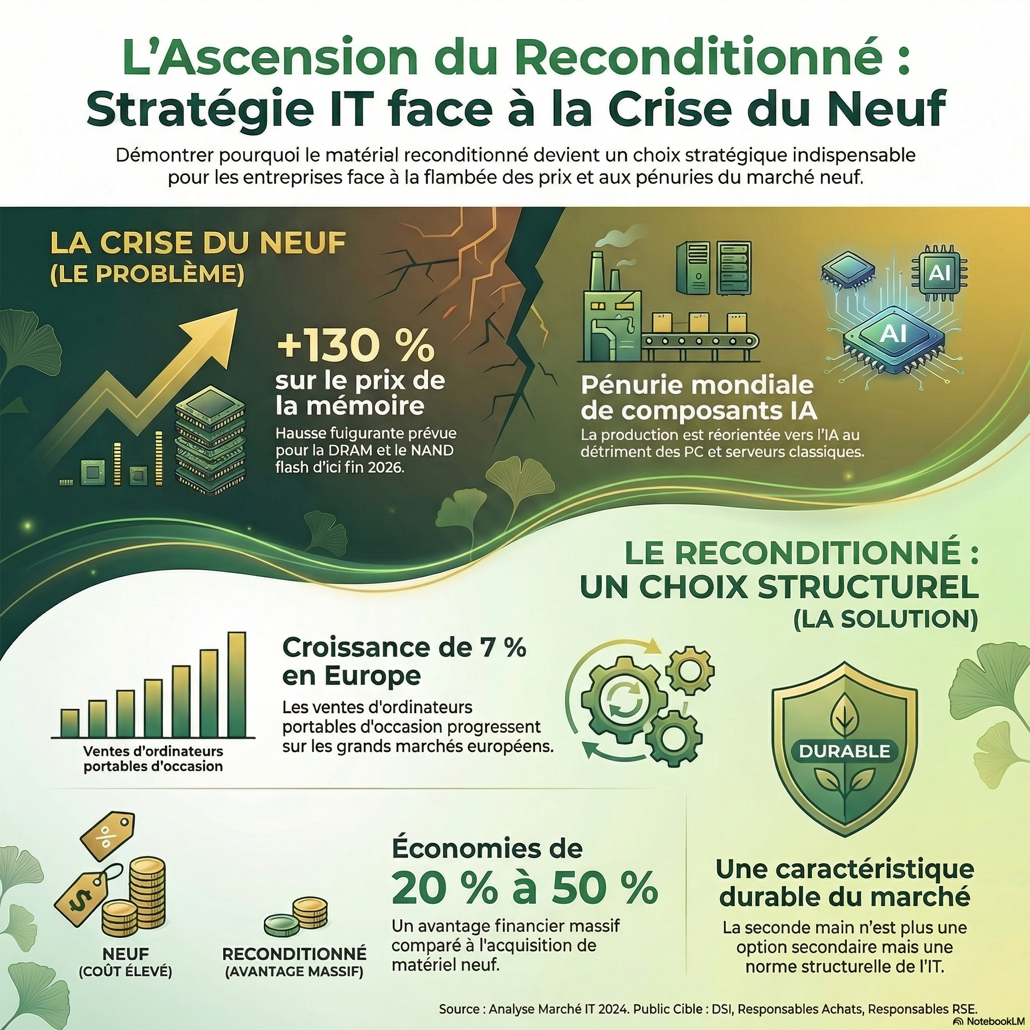 ascension des PC reconditionnés face aux neufs